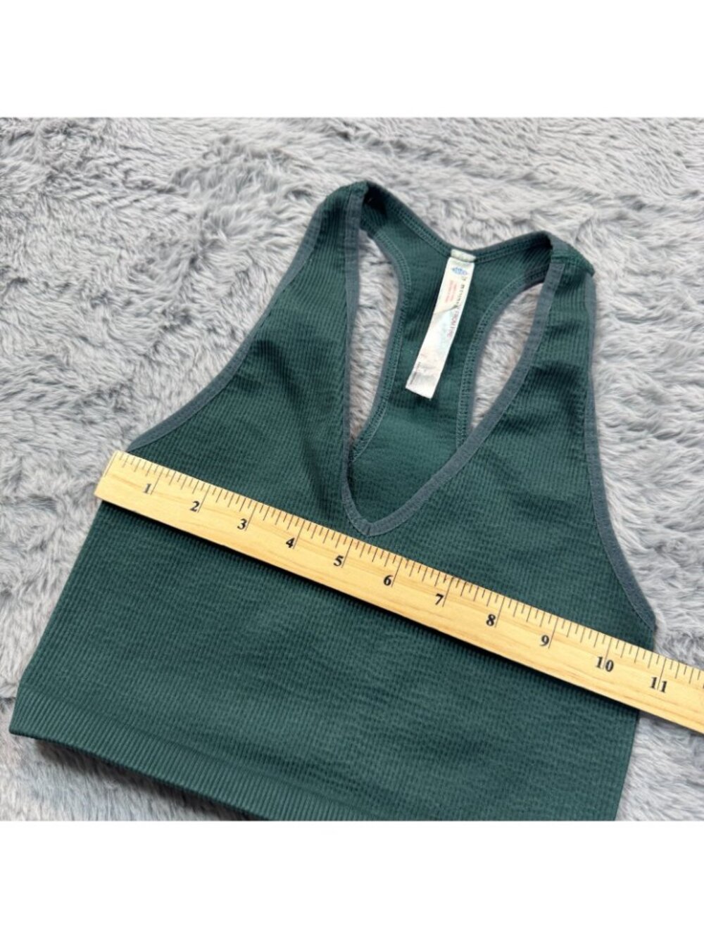 Free People Forest Green Ribbed Racerback Tank - Picture 6 of 11